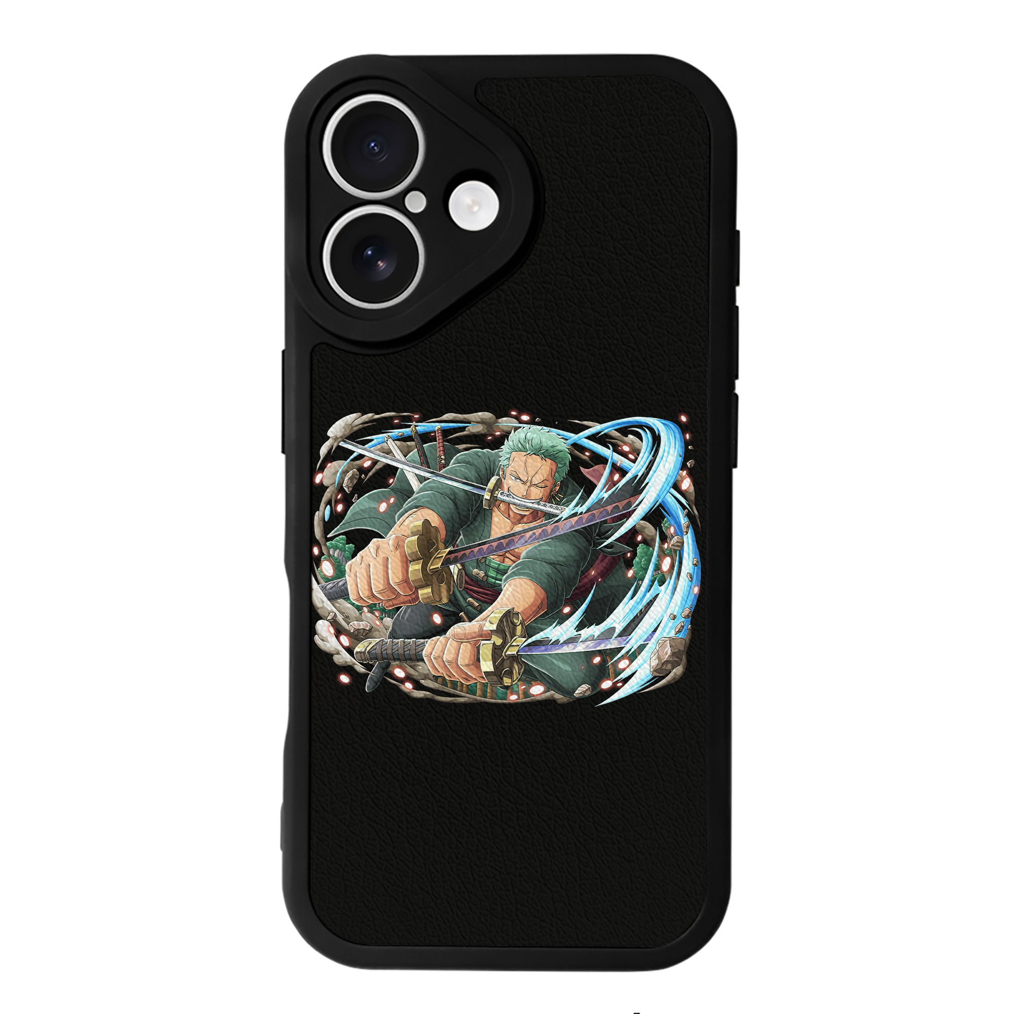 （画像用） ワンピース ロロノア・ゾロ ONE PIECE Roronoa Zoro 【iPhone 16シリーズ対応】シリコンスマホケース（レザー調） 材質：シリコン